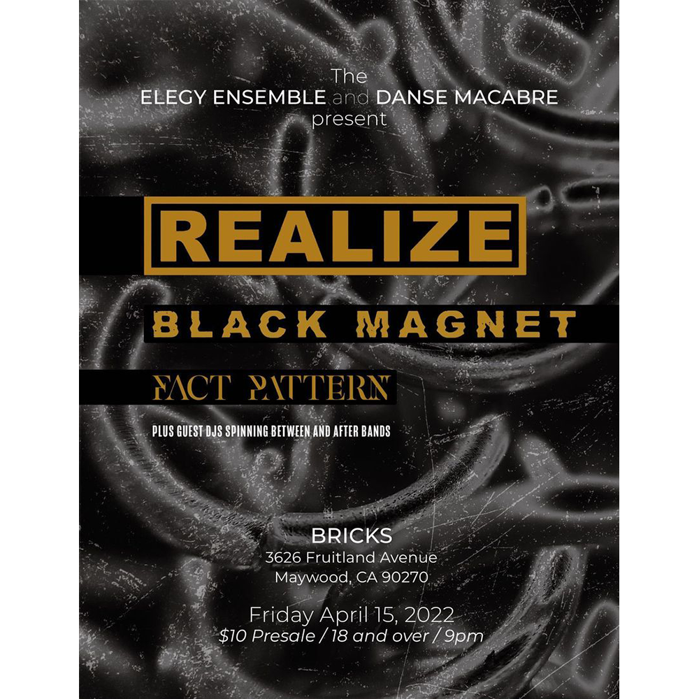 Realize, Black Magnet, and Fact Pattern at Bricks Rock Bar in Maywood, CA